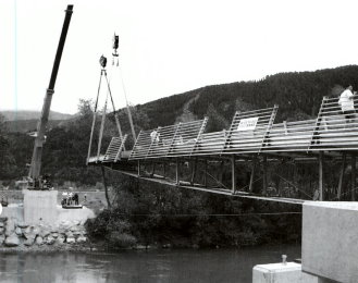 Radwegbrücke über die Enns
