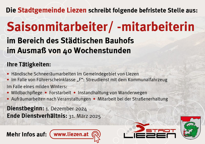 Saisonmitarbeiter/in